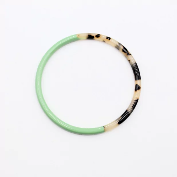 Jonc résine fin couleur léopard