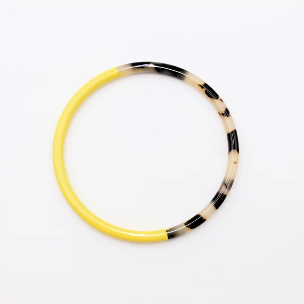 Jonc résine fin couleur léopard