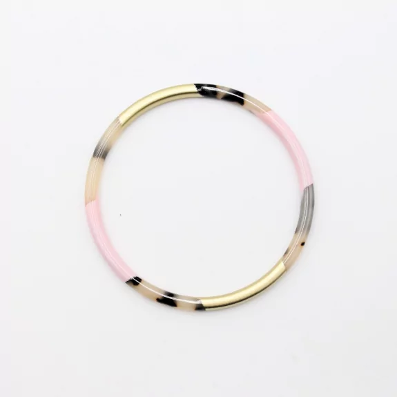 Jonc résine fin doré léopard