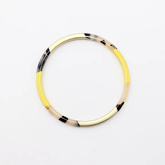 Jonc résine fin doré léopard