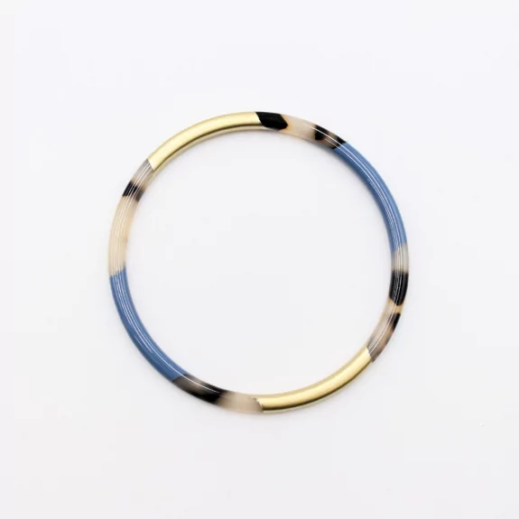 Jonc résine fin doré léopard