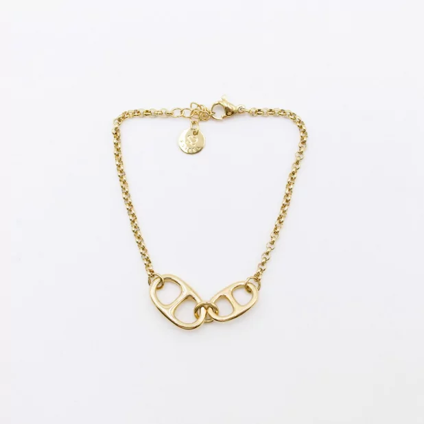 Bracelet acier motif inspiration fin