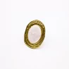Bague acier cabochon ovale