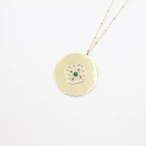 Sautoir acier avec pendentif mauresque