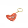 Porte clefs cœur à message - cocotte