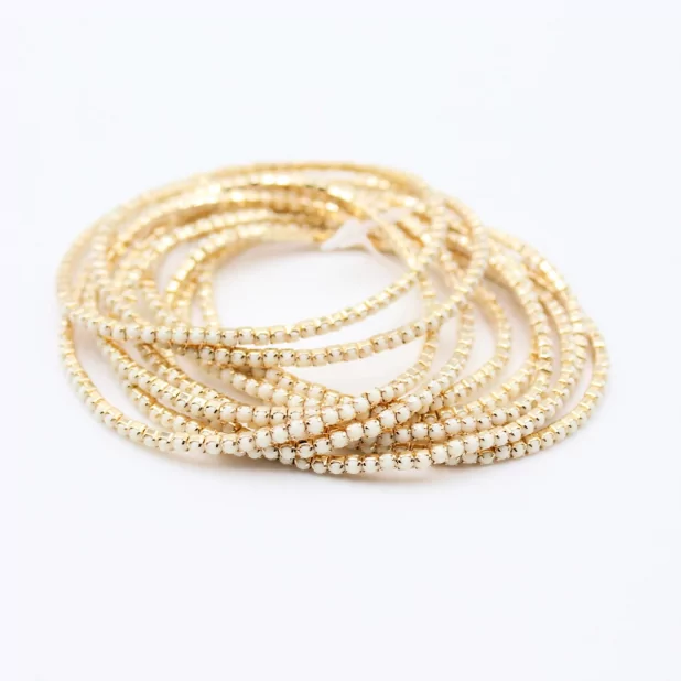 Lot de 10 bracelets strass