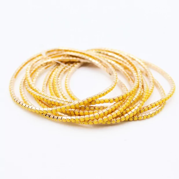 Lot de 10 bracelets strass