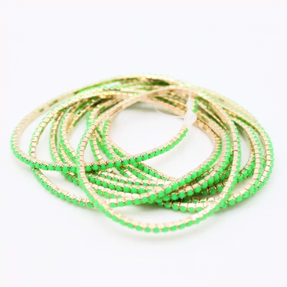 Lot de 10 bracelets strass