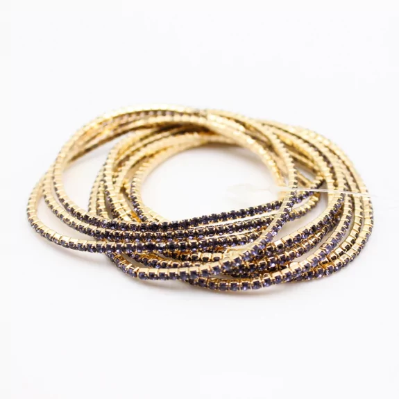 Lot de 10 bracelets strass