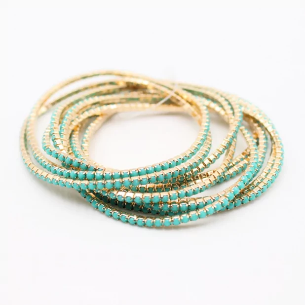 Lot de 10 bracelets strass