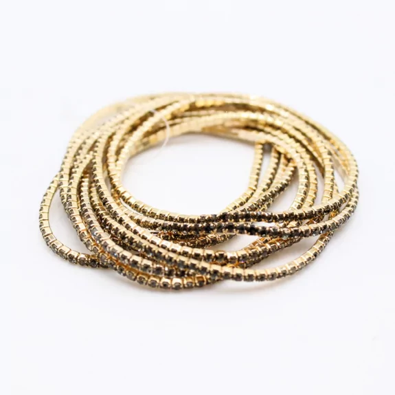 Lot de 10 bracelets strass