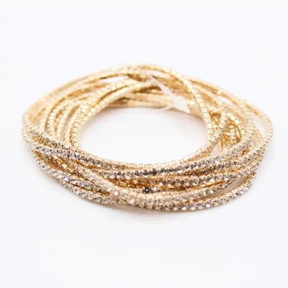 Lot de 10 bracelets strass