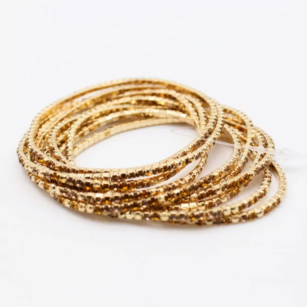 Lot de 10 bracelets strass