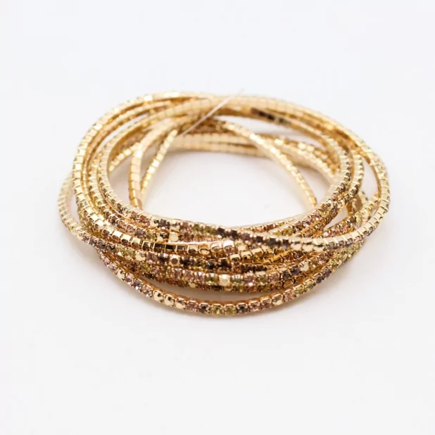 Lot de 10 bracelets strass