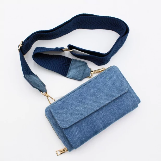 Pochette téléphone et porte monnaie - jeans