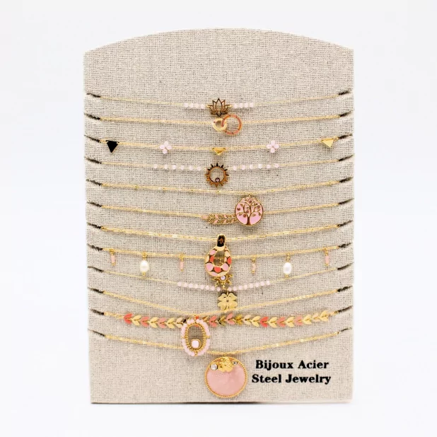 Pack 12 Colliers Acier Inoxydable - ROSE