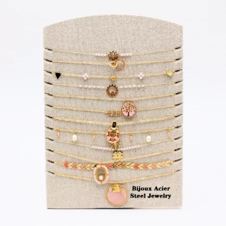 Pack 12 Colliers Acier Inoxydable - ROSE