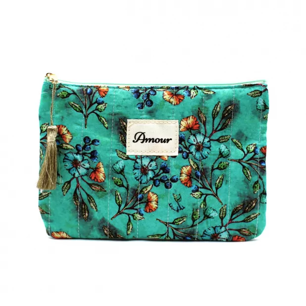 Pochette motif floral message amour