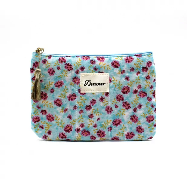 Pochette motif floral message amour