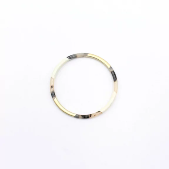 Jonc résine fin doré léopard