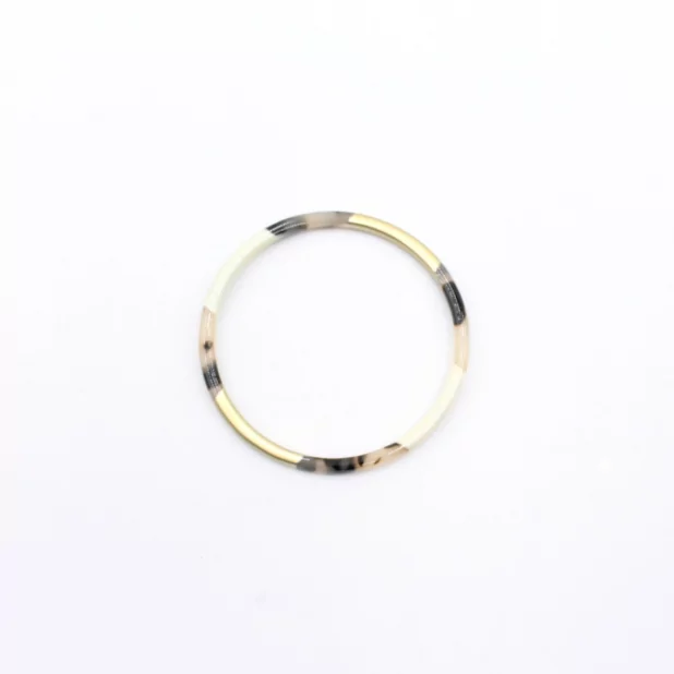 Jonc résine fin doré léopard