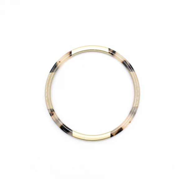 Jonc résine fin doré léopard