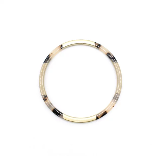 Jonc résine fin doré léopard