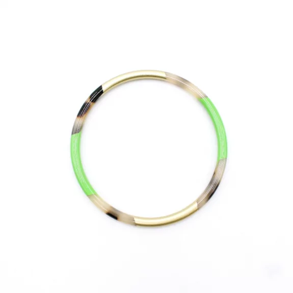 Jonc résine fin doré léopard