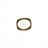 Bague dorée rectangle ovale