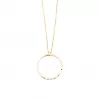 Collier doré acier avec pendentif cercle