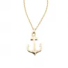 Collier doré acier avec ancre