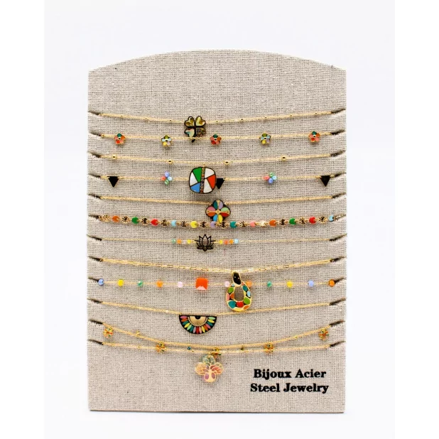 Pack 12 Colliers Acier Inoxydable - multi