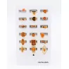 Pack 18 bagues acier inoxydable - ORANGE
