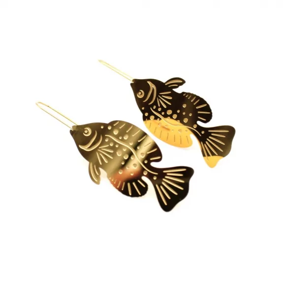 Boucles d'oreilles acier poisson