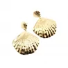 Boucles d'oreilles acier coquillage