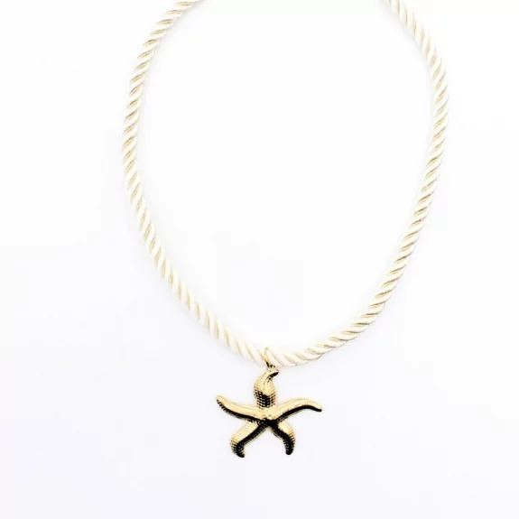 Collier corde avec étoile de mer