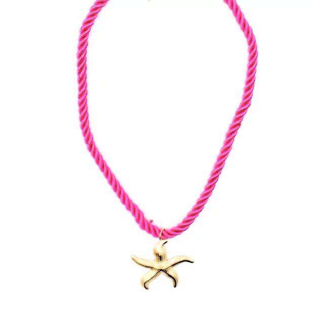 Collier corde avec étoile de mer