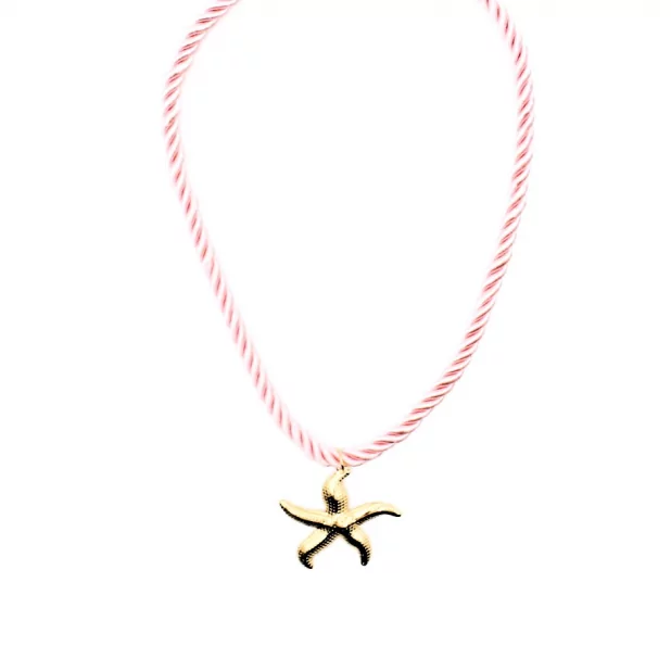 Collier corde avec étoile de mer