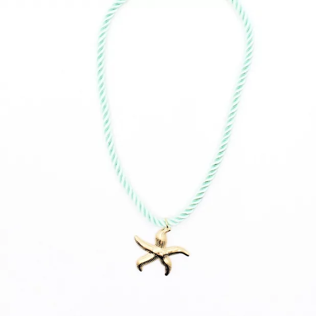 Collier corde avec étoile de mer