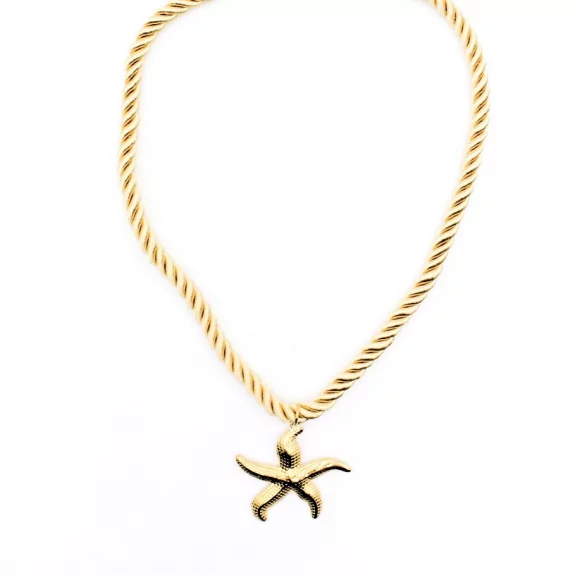 Collier corde avec étoile de mer