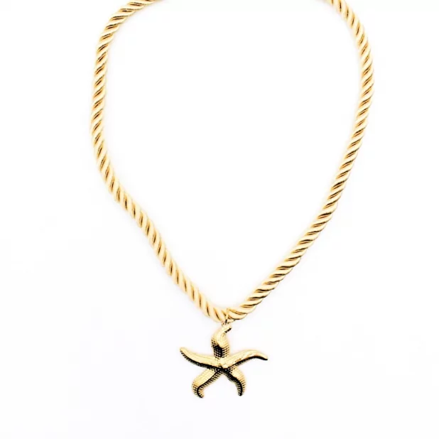 Collier corde avec étoile de mer