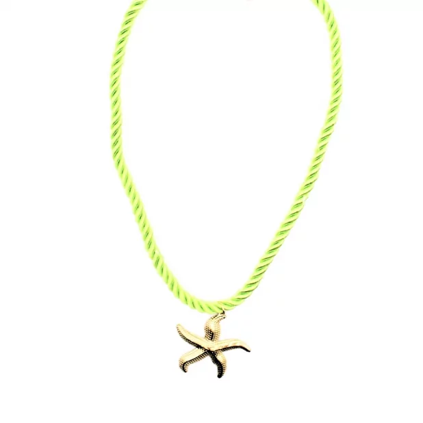 Collier corde avec étoile de mer