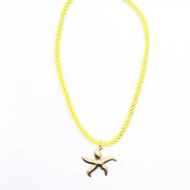 Collier corde avec étoile de mer