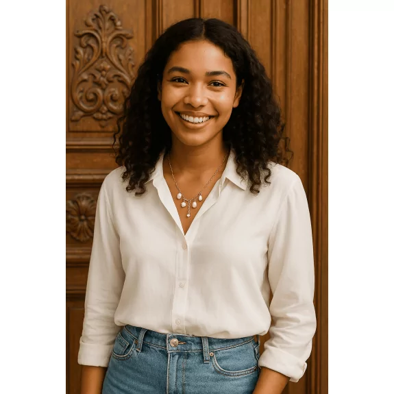 Collier en acier avec breloques nacre et coquillages