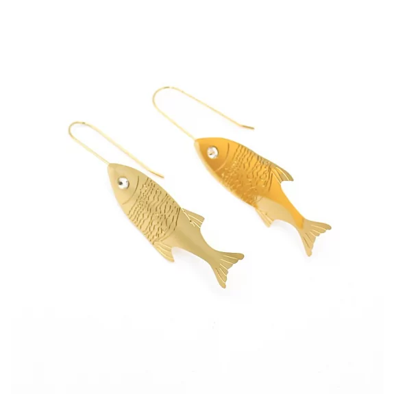 Boucles d'oreilles acier motif poisson