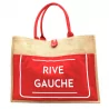 Sac cabas toile jute message rive gauche
