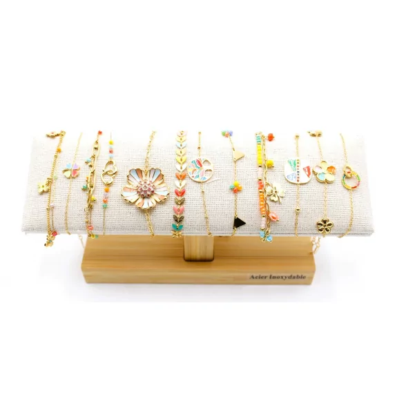Pack de 12 bracelets acier - multi