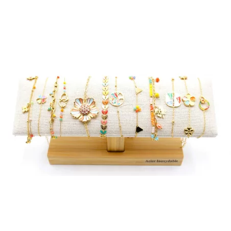 Pack de 12 bracelets acier - multi