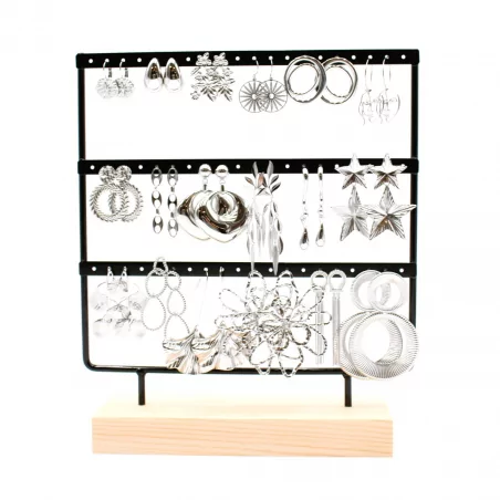 Pack de 18 boucles d'oreilles acier - ARGENT