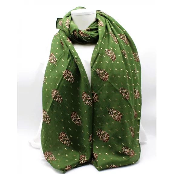 Echarpe tête de mort lurex doré